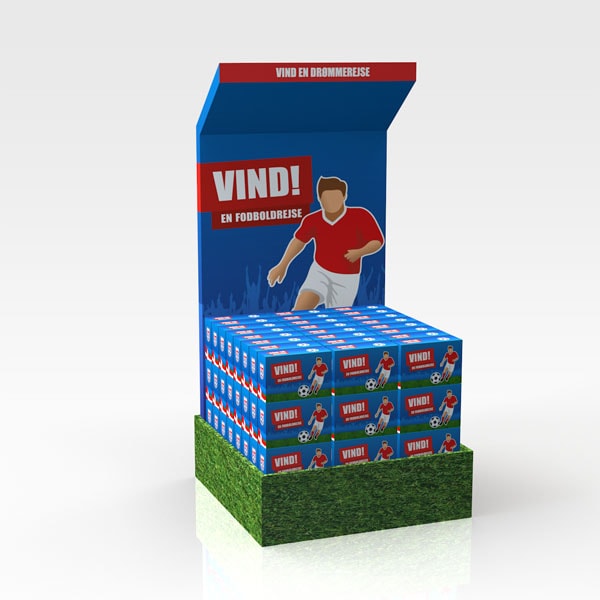 Palletilpasset display med kampagneprodukter