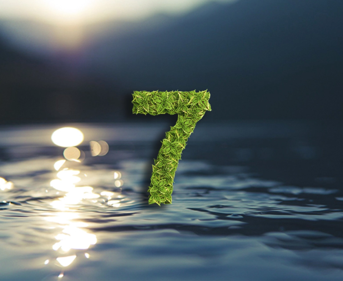 grønt 7 tal viser miljø